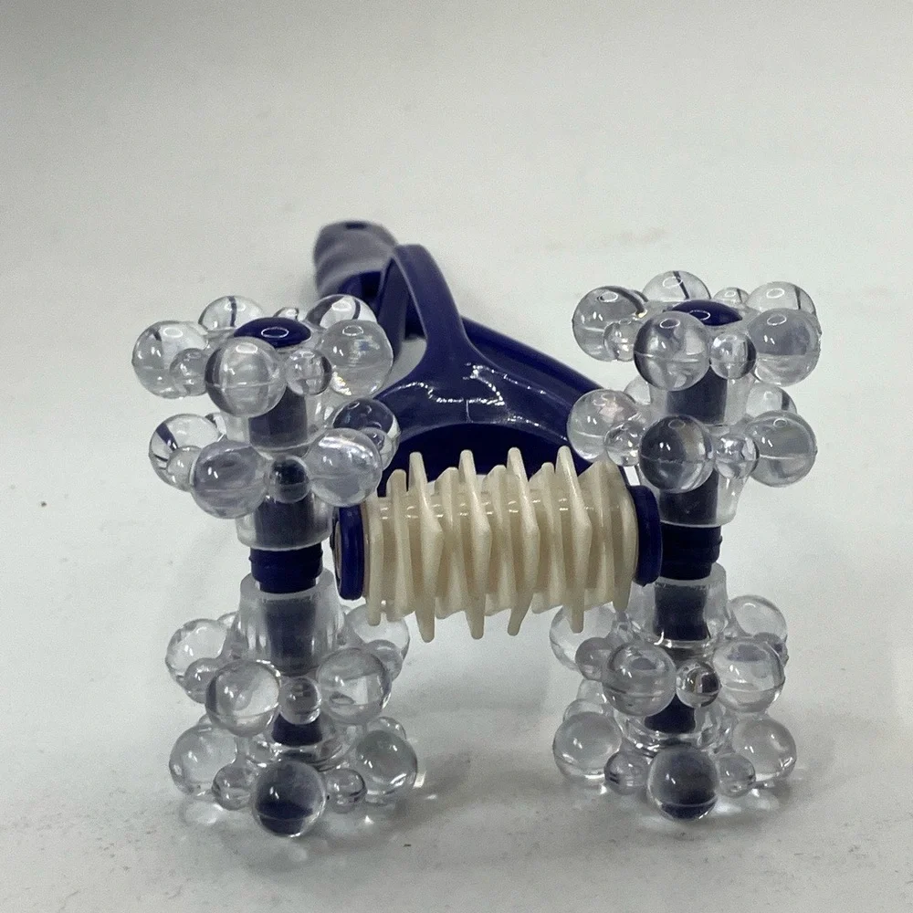 Manual Massager‎ Acupressure Roller Blue Cream Handheld Portable Muscle Relief